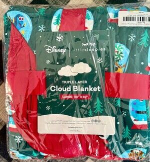 Little Sleepies Disney Pixar Snow Globes Cloud Blanket NWT NIB